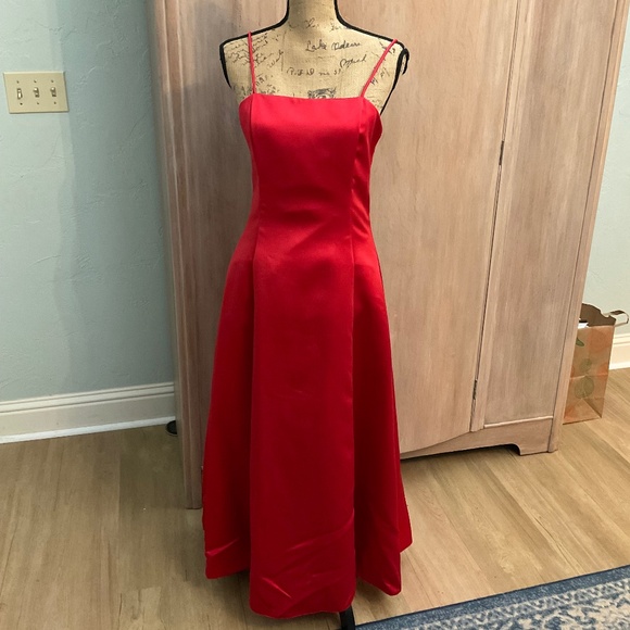 Jessica McClintock Gunne Sax Vtg Red Ball Gown 90’s Y2K wedding formal bridal - Picture 1 of 16
